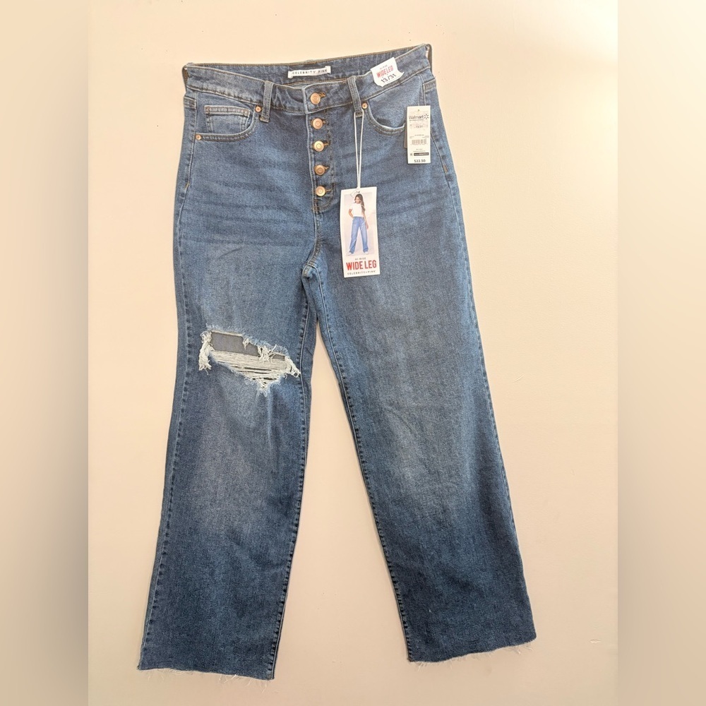 Celebrity Pink Blue Flare Wide Leg Jeans